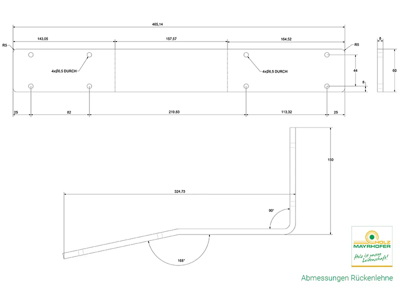 Halterung für Rückenlehne Halterung für Rückenlehne