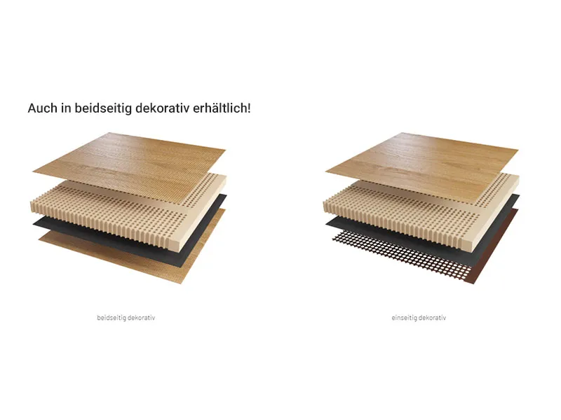 19mm Akustik Platte CPL wei&szlig;, W1000 ST9