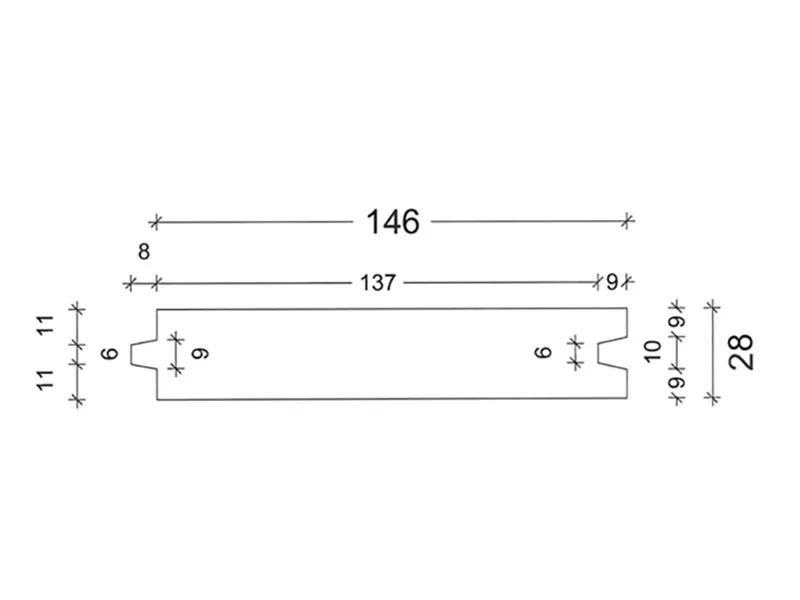 24x130mm Fichte/Tanne Rauspund N+F