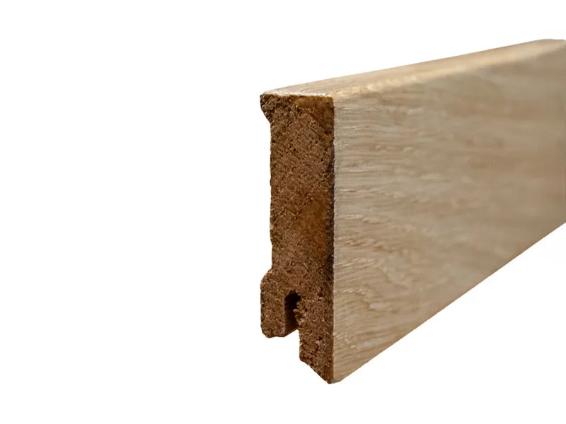 58x16mm Eiche MASSIV Modern Sockelleiste