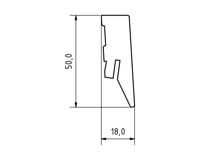 50x18mm R&auml;uchereiche Grau
