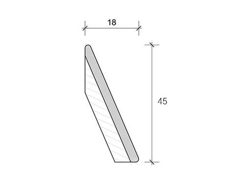 45x18mm Marmor Silver