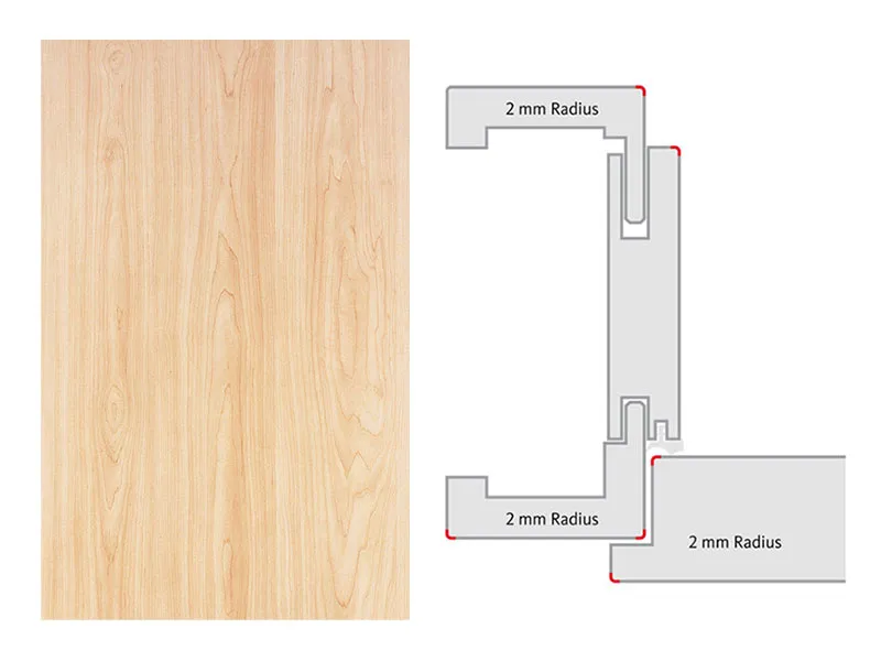 DL270x985x1985mm Ahorn l&auml;ngs CPL