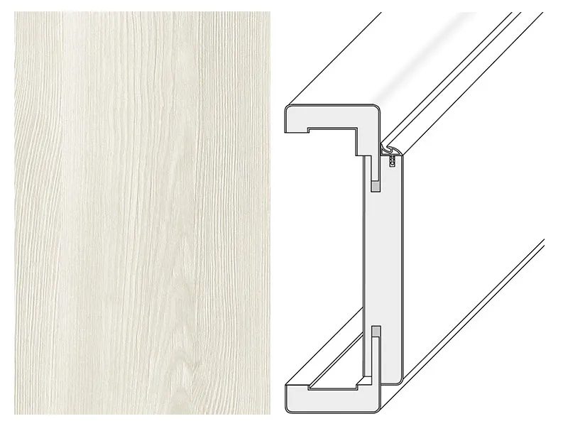 DR200x860x1985mm Pinea Snow l&auml;ngs CPL