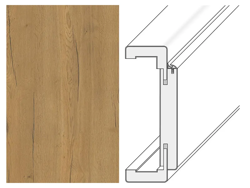 DL270x860x1985mm Eiche Honig CPL